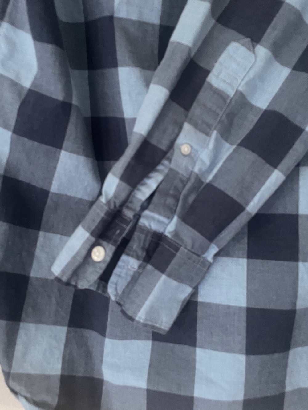 J.Crew Mens Large Slim Blue Plaid Check Cotton Button Down Shirt - Picture 5 of 8